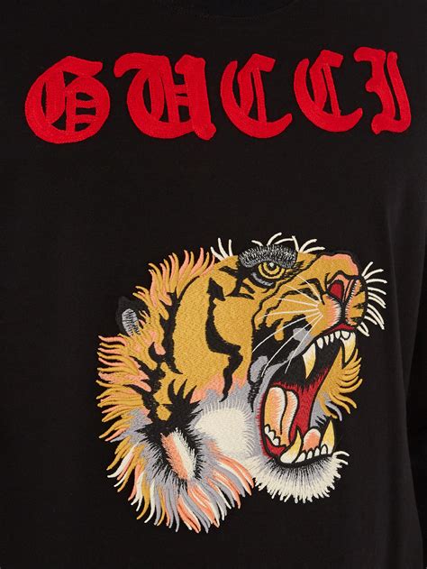 gucci shirt tijger|gucci tiger long sleeve shirt.